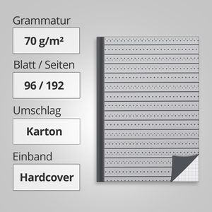 Produktbild für Notizbuch RNK Grey, 46804, Karton Hardcover