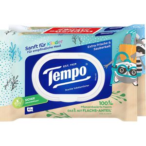 Produktbild für Feuchtes-Toilettenpapier Tempo Sanft für Kinder