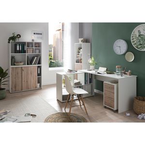 Produktbild für Kombischrank Möbelpartner Serie 400, wildeiche / weiß