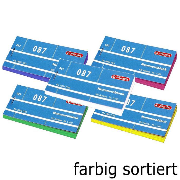 Blocchi Numerati 1-1000 - Set Di 10 Blocchi Per Riffe E Lotterie, Formato 6x13 Cm - Foto 11