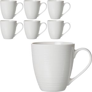 RitzenhoffundBreker Kaffeebecher Suomi, 510ml, Porzellan, Jumbotassen, cremeweiß, 6 Stück , 6 Stück