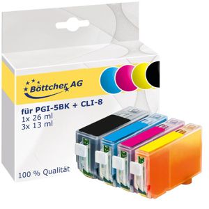 Produktbild für Tinte Böttcher-AG für Canon PGI-5BK + CLI-8 Multipack