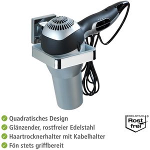 Produktbild für Haartrocknerhalter Wenko Vacuum-Loc Quadro