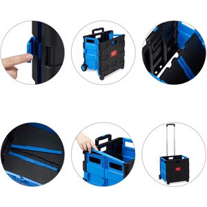 Produktbild für Einkaufstrolley Relaxdays klappbar, mit Deckel