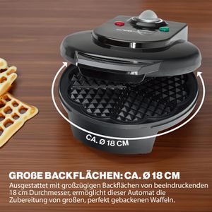 Produktbild für Waffeleisen Clatronic WA3491 Waffelautomat, 1200 W