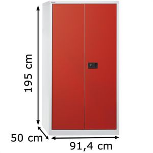 Produktbild für Werkzeugschrank Bisley HC782S4G, aus Metall, grau / rot