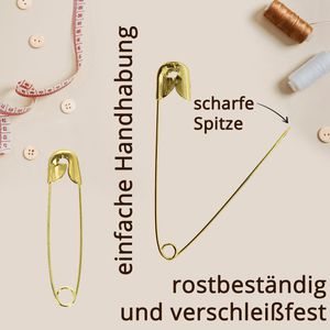 Produktbild für Sicherheitsnadeln Böttcher-AG Premium, gold