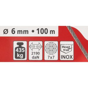 Produktbild für Drahtseil Dörner+Helmer 190075, Traglast bis 435 kg