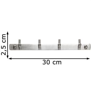 Produktbild für Garderobenleiste SO-TECH Cora, 127879, silber