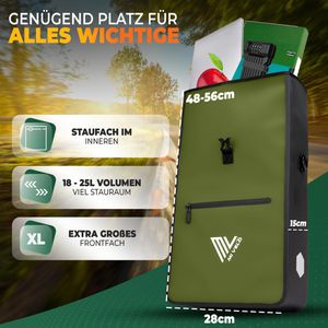 Produktbild für Gepäckträgertasche Mivelo Max, olivgrün, 22 Liter
