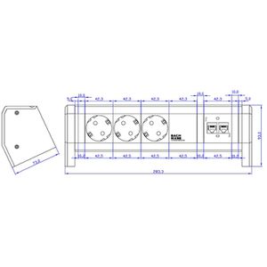 Produktbild für Tischsteckdose Bachmann Desk 1, ohne Zuleitung