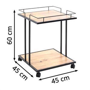 Produktbild für Beistelltisch Haku-Möbel 14905, Kim X eiche, aus Holz / Metall