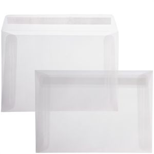 Briefumschläge Blanke weiß/transparent, B6