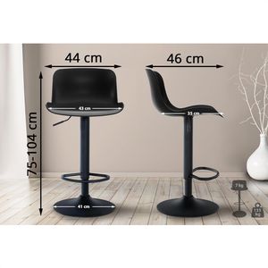 Produktbild für Barhocker CLP Almada 309287, drehbar mit Lehne