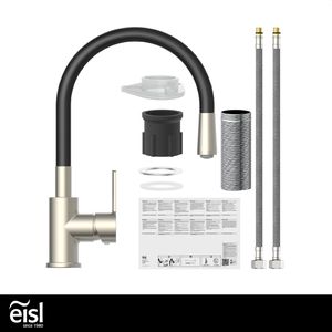 Produktbild für Küchenarmatur EISL FLEXO, Edelstahl / schwarz