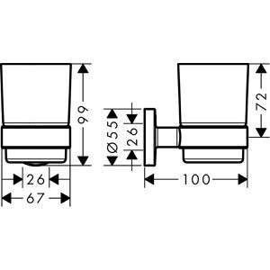 Produktbild für Zahnputzbecher hansgrohe Logis Universal, 41718000