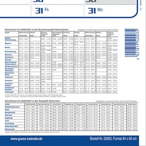 Produktbild für Plakatkalender Güss-Verlag 52003, 2026/2027