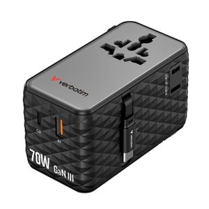 Produktbild für Reiseadapter Verbatim Charge n Travel, GaN III, 70W