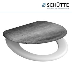 Produktbild für WC-Sitz Schütte Industrial Grey 82155, oval, aus Duroplast