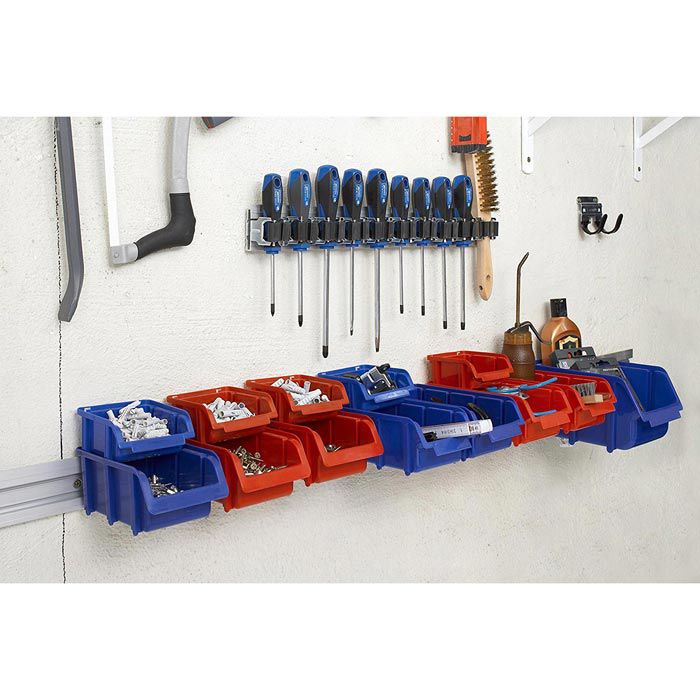 Meister Gerätehalter Leiste, 9953160, 50 cm Wandleiste für Gartengeräte