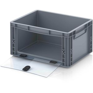 Eurobox AUER EG SKL 43/22 HG, grau, mit Acrylglas-Sichtklappe