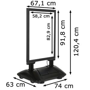 Produktbild für Kundenstopper Update-Displays WindPro LED Eco A1