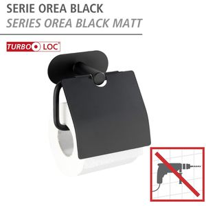 Produktbild für Toilettenpapierhalter Wenko Orea Black, schwarz