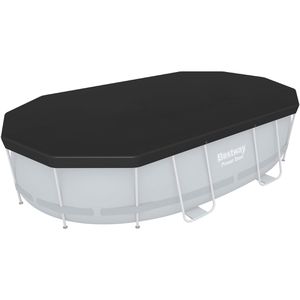 Produktbild für Poolabdeckung Bestway 58425, aus PE, schwarz, mit Spannseil
