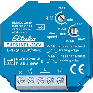 Dimmer Eltako EUD61NPL-230V, Unterputz