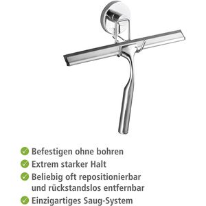 Produktbild für Duschabzieher Wenko Vacuum-Loc, aus Metall, verchromt