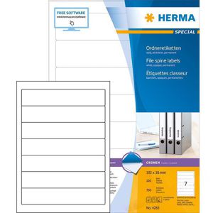 Rückenschilder Herma 4283 Special, weiß