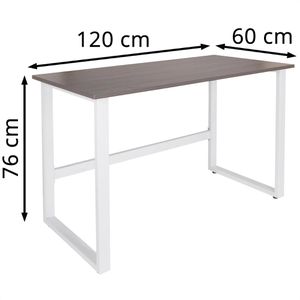 Produktbild für Schreibtisch hJh-OFFICE Workspace light I 830077, grau / weiß