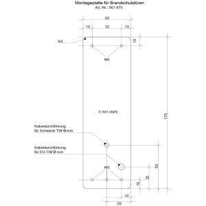Produktbild für Montagehalterung GfS 901670 selbstklebend