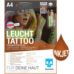 Transferpapier Skullpaper Leuchttattoo Laser, A4