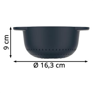 Produktbild für Seiher Mepal Chef It Navy, mit 2 Griffen, aus Kunststoff