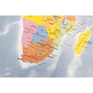 Produktbild für Weltkarte GeoMetro Deutsch, rahmenlos