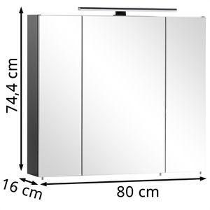 Produktbild für Spiegelschrank Schildmeyer Malte 155781, schwarz