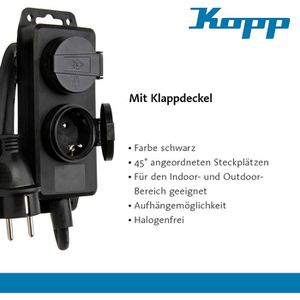 Produktbild für Steckdosenleiste Kopp Feuchtraum mit 1,4m Kabel