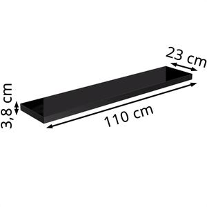 Produktbild für Wandregal CASARIA 107760, schwarz
