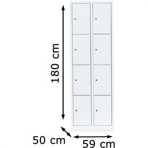 Produktbild für Schließfachschrank ClassiX X-520427, weiß