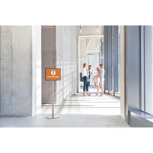 Produktbild für Infoständer Durable Basic aus Stahl, silber, A3