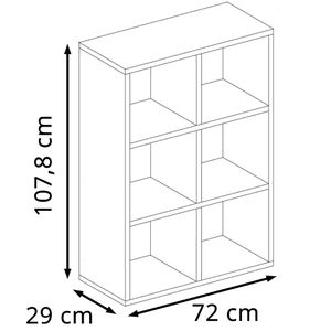 Produktbild für Bücherregal Vicco Karree, grau