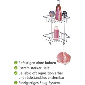 Produktbild für Duschablage Wenko Bari Vacuum-Loc, verchromt