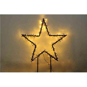 Produktbild für Weihnachtsstern Star-Max 30216T, Gartenstecker XXL, schwarz