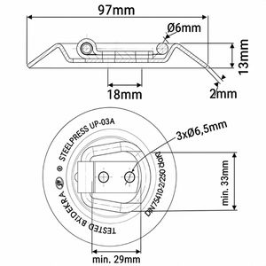 Produktbild für Zurrösen ProPlus SPPUP03A für Anhänger &amp; Transporter