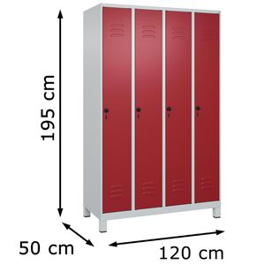 Produktbild für Spind CP-Möbel Classic PLUS, rot