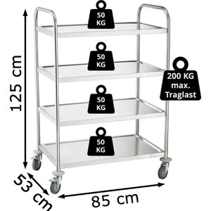 Produktbild für Servierwagen Luxor ESW-400, silber, aus Edelstahl