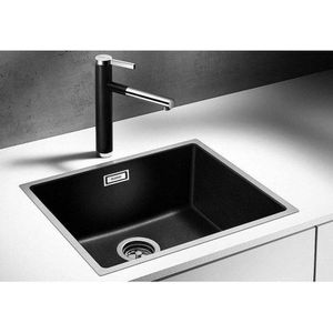 Produktbild für Spülbecken BLANCO SUBLINE 400-U, Einzelbecken, anthrazit