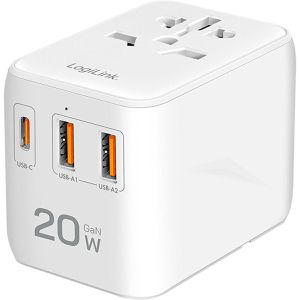 Produktbild für Reiseadapter LogiLink PA0356 20W USB