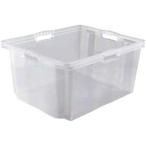 Keeeper Aufbewahrungsbox Franz 44 Liter, Kunststoff, transparent, A3, 52 x  43 x 26 cm – Böttcher AG